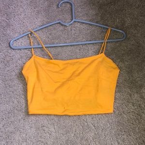 Charlotte Russe yellow crop top size small